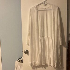 Elegant White Women's Cardigan